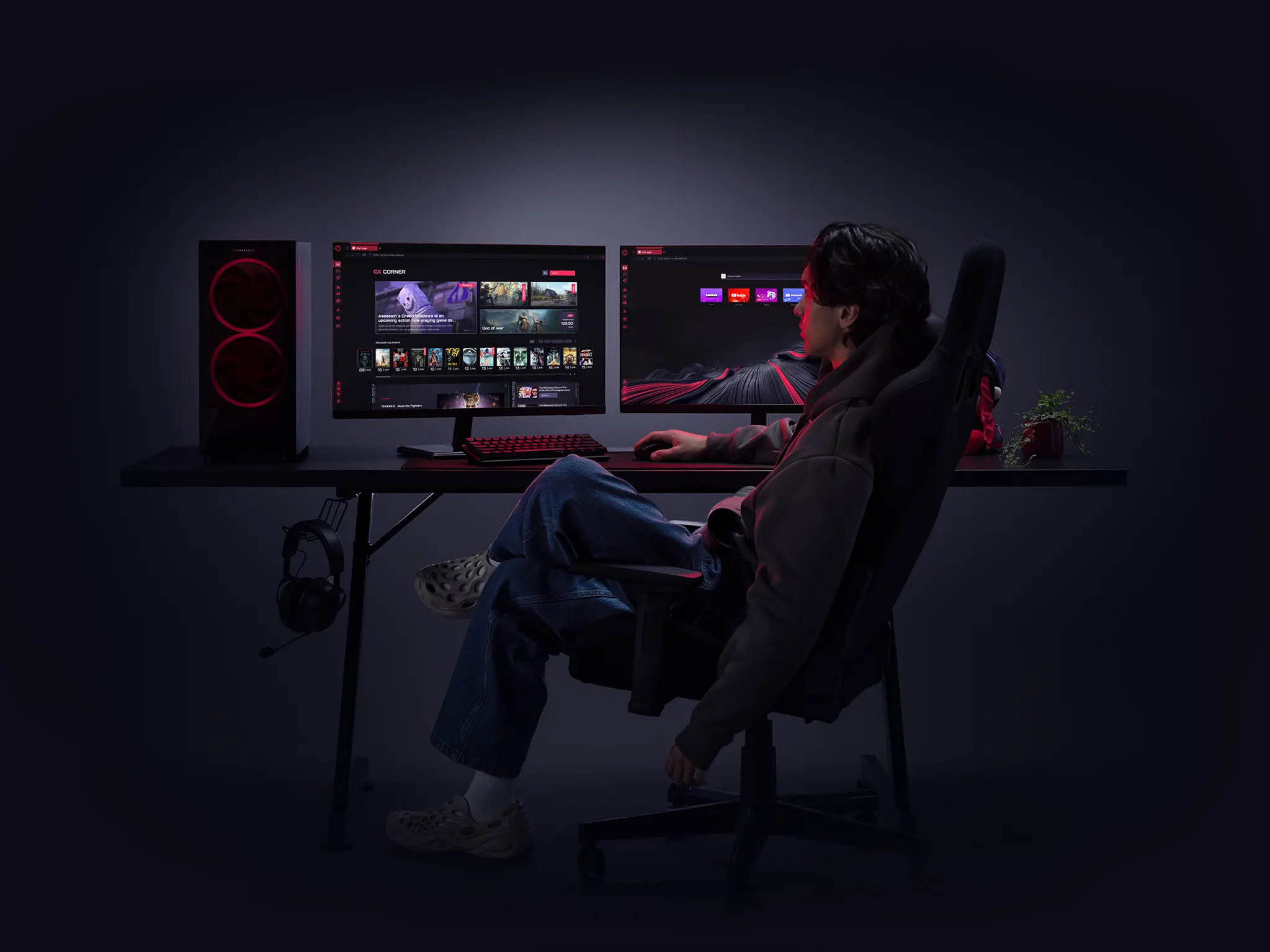 Interface du navigateur Gaming Mode Browser